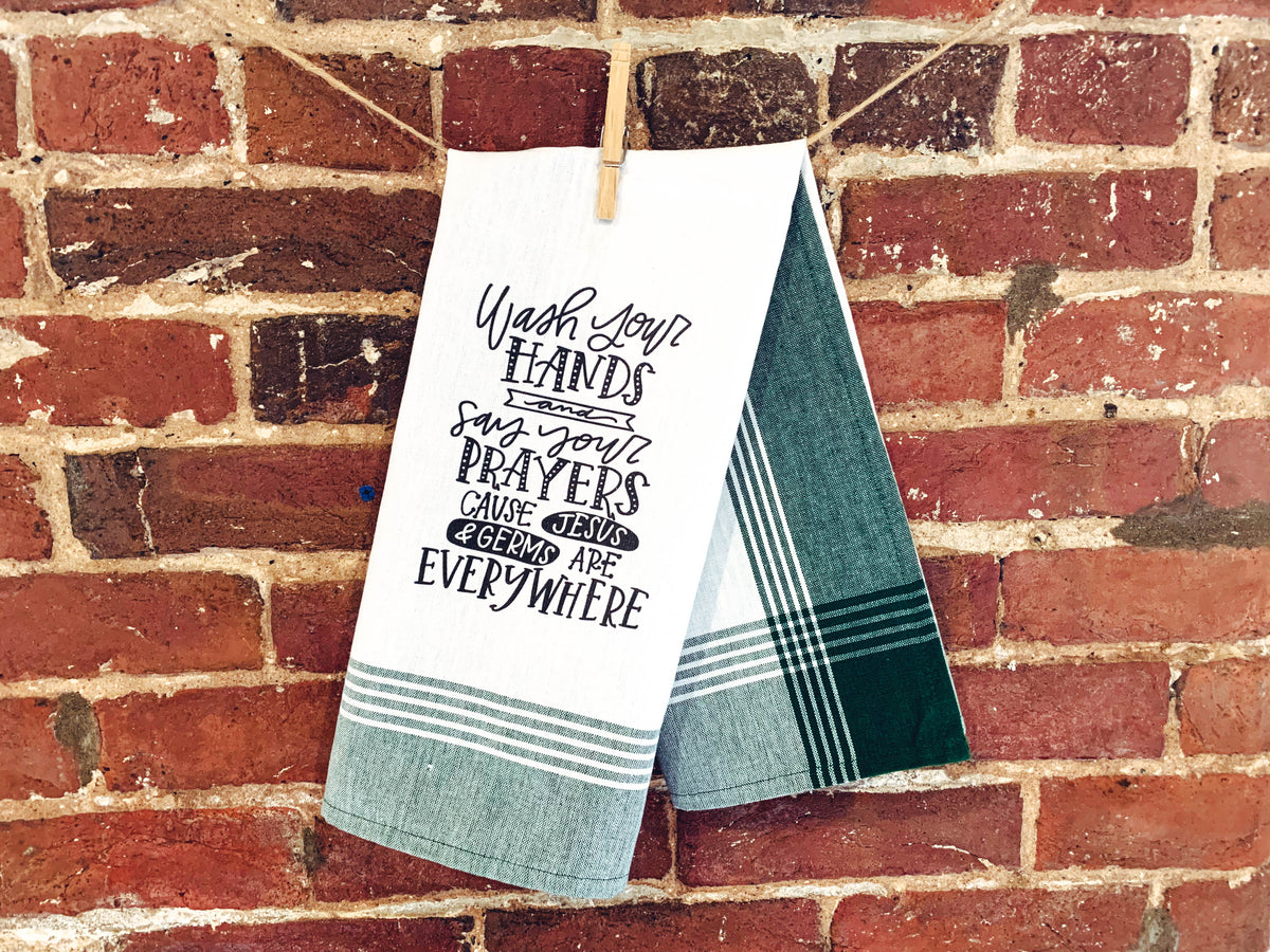 Kitchen Towel Jesus & Germs Screened Threads