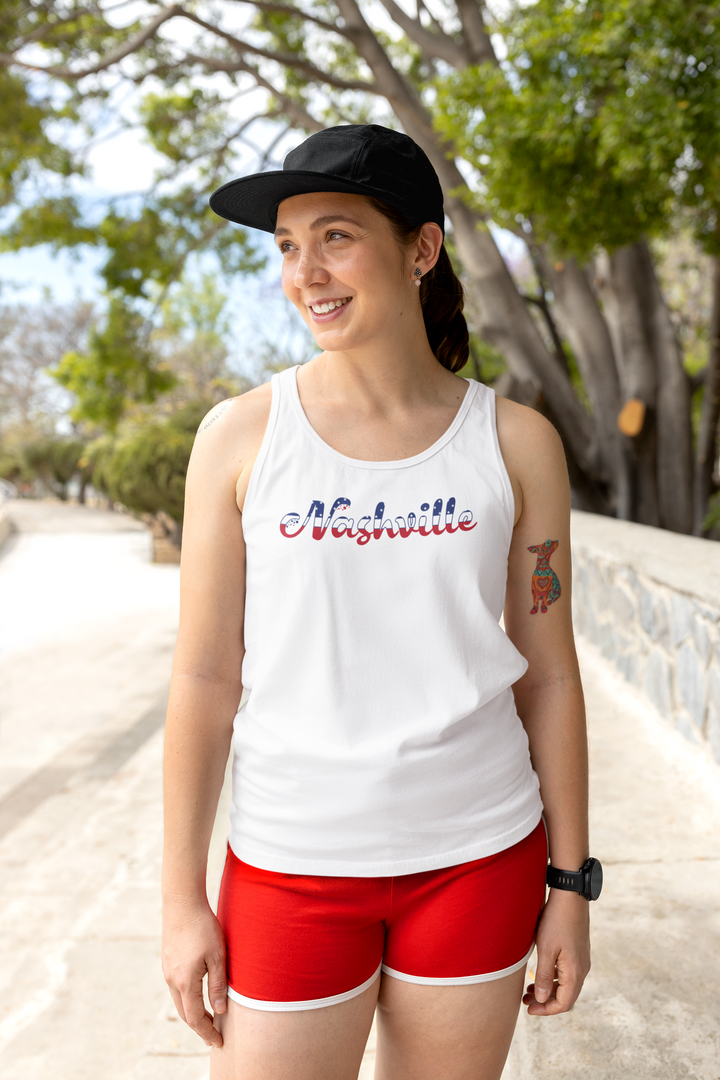 Nashville Red White & Blue Tank Top