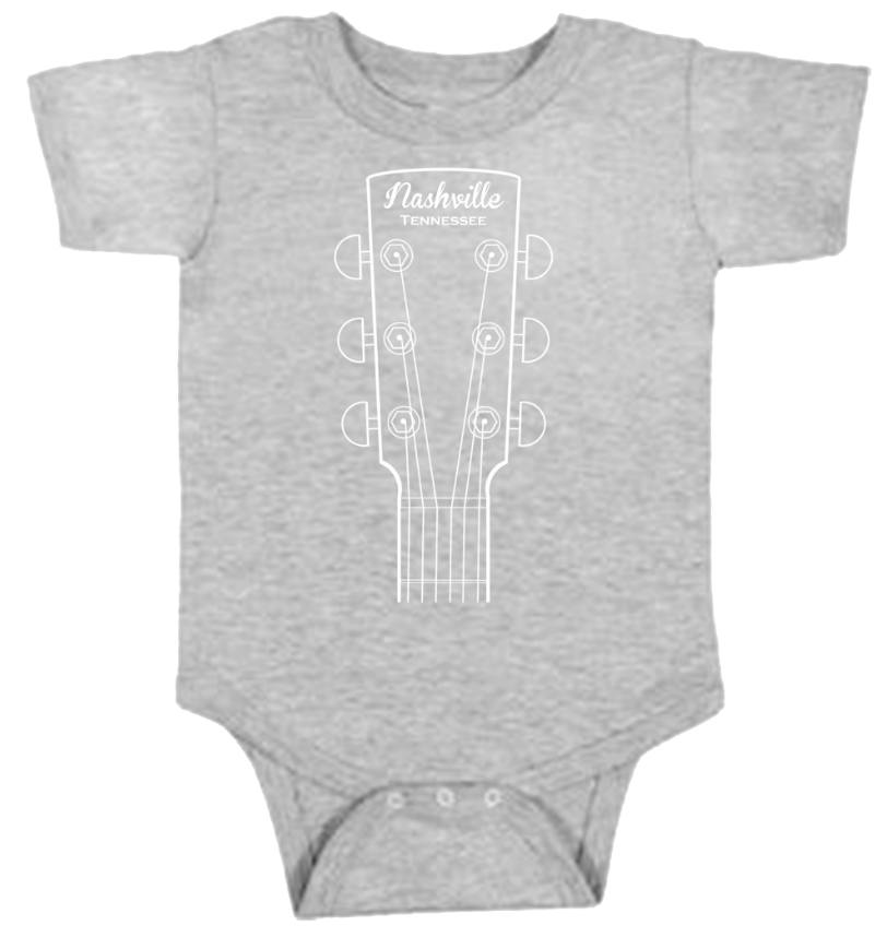 Guitar Head INFANT - Heather Gray Onesie