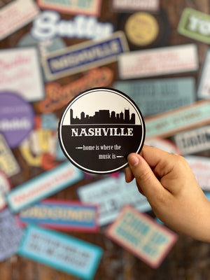 Stickers -  Nashville Home Is Where The Music Is