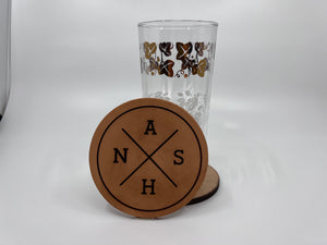 Coasters - Nash Criss-Cross LEATHER