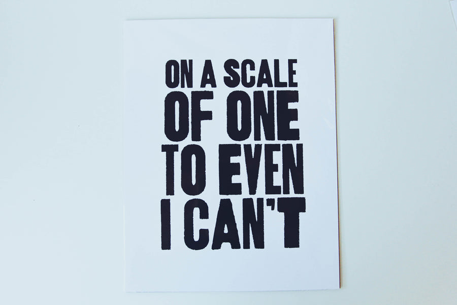 Poster - On A Scale Of